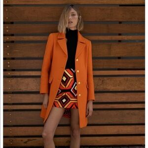 LIMITED EDITION - Orange Pea coat ZARA